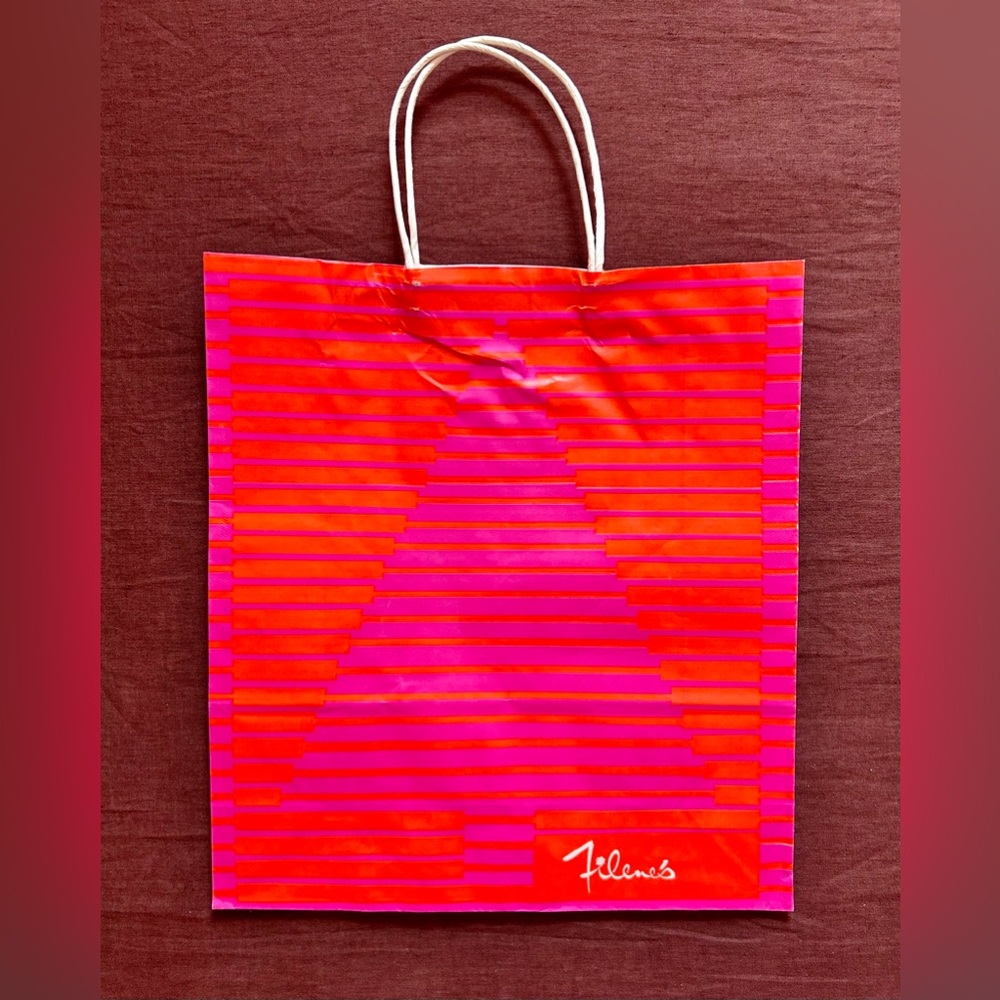 Vintage 60s Mod Department Store Paper Shopping Bag